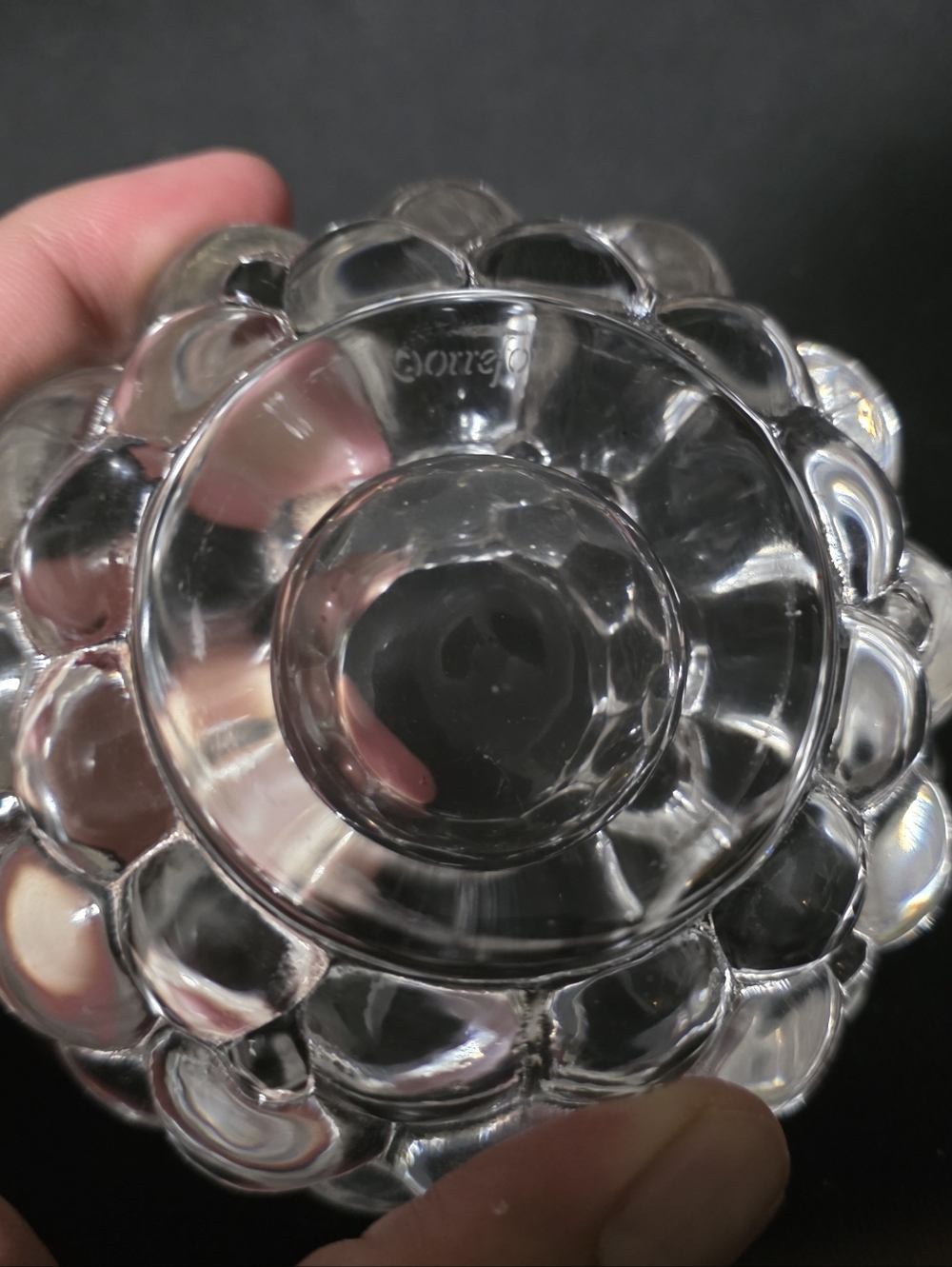 Orrefors Raspberry Crystal Votive - Picture 3 of 3